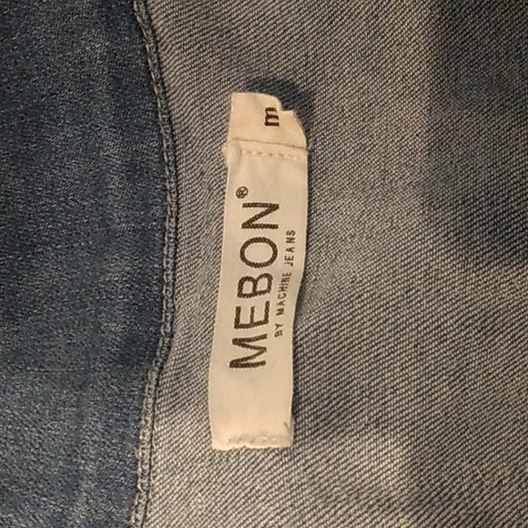 A-6 Denim Mini dress sz medium  Mebon machine  jeans - Picture 14 of 15
